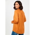 thumbnail image 2 of Roaman's Women's Plus Size Georgette Roll-Tab Utility Shirt, 2 of 2