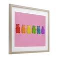 thumbnail image 2 of Stupell Industries Contemporary Rainbow Gummy Bears on Pink Birch Framed Print Under Glass, 16 x 13, by LISH Creative, 2 of 8