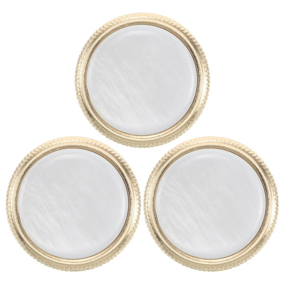 Masteelf 3PCS Trumpet Valve Caps Trumpet Valve Finger Buttons Shell Inlay Valve Caps Trumpet Key Accessories Replacement Trumpet Valve Caps