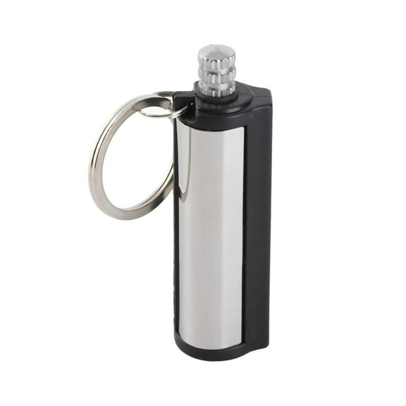 Permanent Match  Lighter With Key Chain Silver