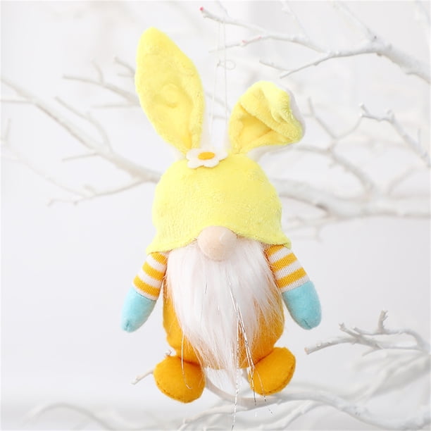Gnomo de Pascua | Adorno de Pascua de Algodón de 18 X 7,6 Cm | Centro de Mesa Festivo de Primavera | Decoración para Fiestas | Decoración Navideña para El Hogar y La Oficina | Idea de Regalo de Pascu