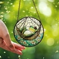 thumbnail image 2 of Frog Round Stained Glass SunCatcher, Frog Window Hanging, Gift For Frog Lovers, Animal Suncatcher, Spring Decor, Garden Decor, Gift for Mom, 2 of 6