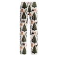 thumbnail image 5 of Christmas Pajama Pants for Women Soft Christmas Tree Print Pj Bottoms Drawstring Casual Comfy Lounge Sleepwear Pants Loose Fit Pajama Pants Green,XL, 5 of 5