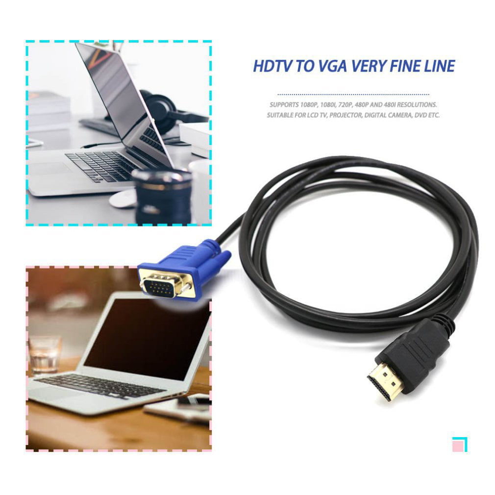 Fullink Premium Blue Connectors HD15 Male to Male SVGA VGA Long Video Monitor Cable for TV Computer Projector 25 feet Size VGA-13-15 25 FEET Color Blue Model Electronics Consumer Store 
