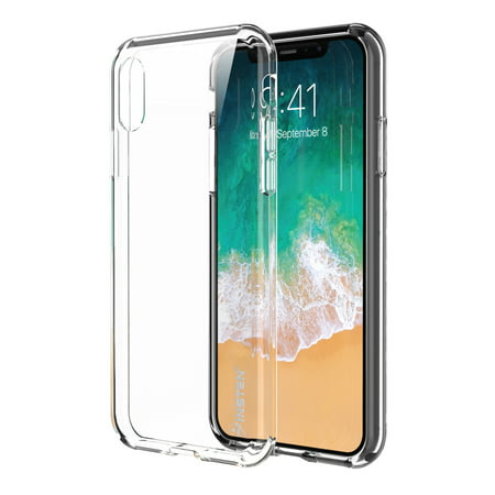Insten iPhone XS iPhone X Clear case Ultra Thin TPU Rubber Slim Silicone Phone Skin Shockproof drop protection Case Cover -