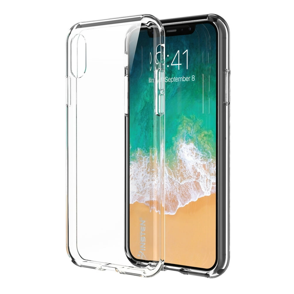 Insten iPhone XS iPhone X Clear case Ultra Thin TPU Rubber Slim