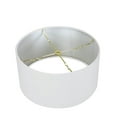 thumbnail image 6 of 2 Light Swag Plug-In Pendant 16"w White Linen Drum with Diffuser, Black Cord, 6 of 8