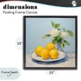 thumbnail image 4 of Stupell Industries Modern Vase of Flowers and Lemons Black Floating Frame Canvas Art, 25 x 25, by Creative Studio, 4 of 8