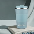 thumbnail image 4 of Aquaphile Vacuum Insulated Coffee Travel Mug Double Walled Reusable Tumbler Cups Light Blue 12 Fluid Ounces, 4 of 7