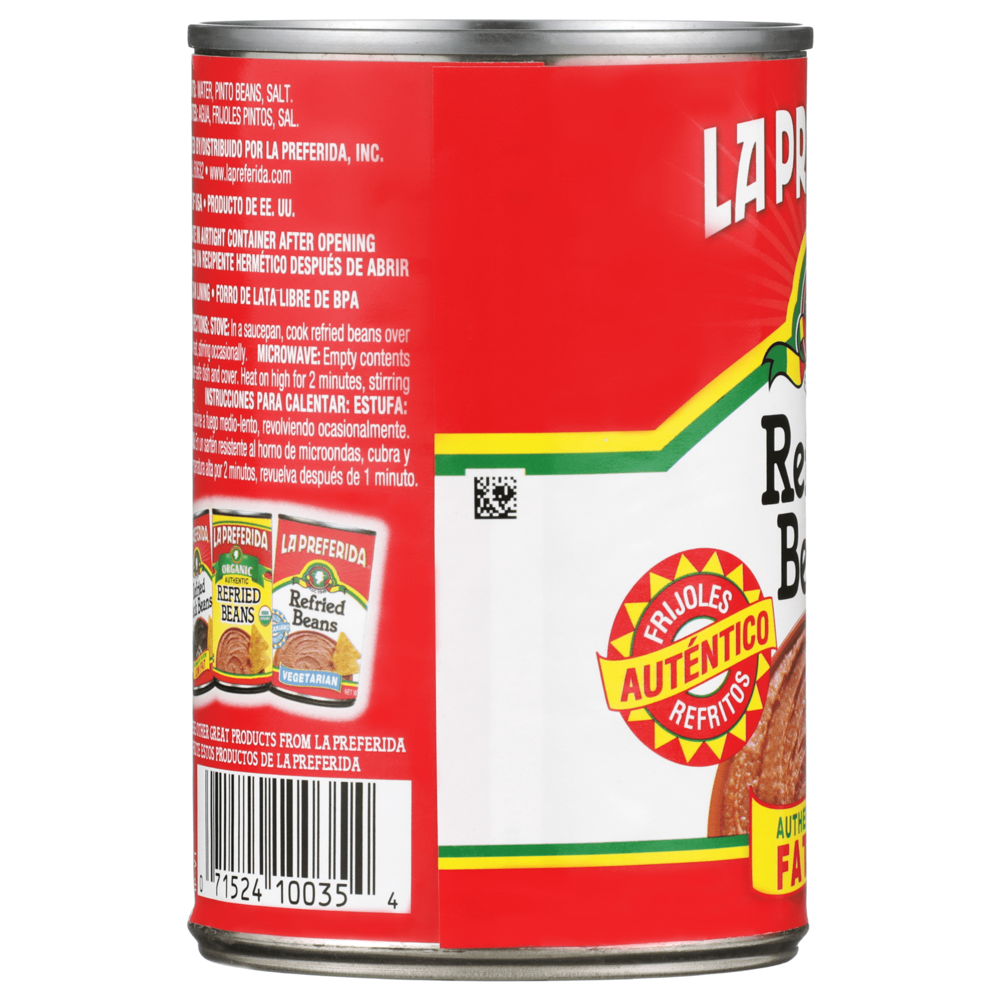 (12 pack) La Preferida Refried Beans, Fat Free, 16 oz