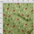 thumbnail image 2 of oneOone Viscose Jersey Green Fabric Christmas Fabric For Sewing Printed Craft Fabric By The Yard 60 Inch Wide, 2 of 5