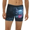 thumbnail image 2 of Salouo Heart Axolotl Pattern Men's Boxer Briefs, Soft & Breathable Underwear Elastic Waistband Briefs for Men,1-Pack, 2 of 7