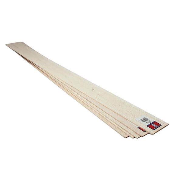 Midwest Products Co. 1/8x3x36 Bass Sheet 10 MID4004 Wood Building Supplies