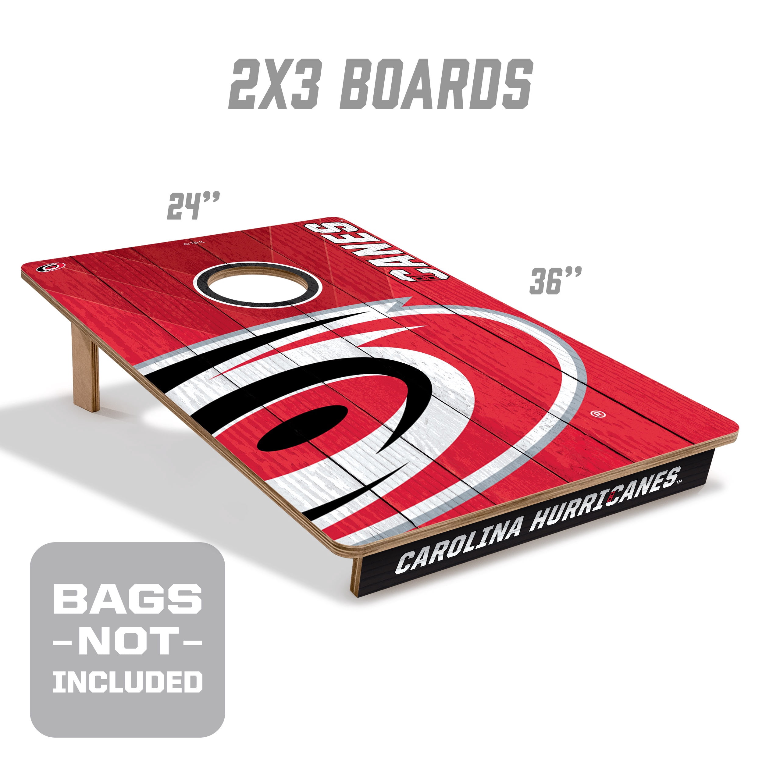 YouTheFan NHL Carolina Hurricanes 2' x 3' Cornhole Game No Bags