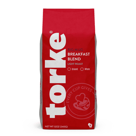 Torke Breakfast Blend Coffee – 12 oz Bag – Premium Smooth & Balanced Morning Roast – Gourmet Ground Coffee Bundled by SUPERDEALS – Perfect for Home or Office Brewing
