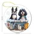 thumbnail image 2 of Ceramics Ornaments Cute Cartoon Dogs Double Sided Porcelain 3 Inch Pet Dog Collectible Present Gift Xmas Tree Decoration Holiday Present, 2 of 5