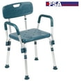 thumbnail image 5 of Flash Furniture HERCULES Series 300 Lb. Capacity Adjustable Navy Bath & Shower Chair with Quick Release Back & Arms, 5 of 17