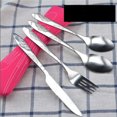 thumbnail image 5 of 3Pcs/4Pcs/7Pcs Set Dinnerware Portable Printed Knifes Fork Spoon Stainless Steel Family Camping Steak Cutlery Tableware with Bag 7pcs set blue, 5 of 5