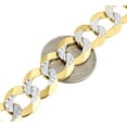 thumbnail image 4 of 10k Yellow Gold Solid 14.25 MM Diamond Cut Curb Cuban Chain Necklace 24", 4 of 5