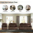 thumbnail image 2 of Bonzy Home Manual Recliner Sofa Living Room Furniture Set, Manual Recliner Chair, Manual Loveseat and 3 Seat Recliner Sofa Couch Set for Living Room, 2 of 8