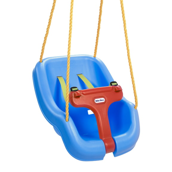 Little Tikes 2-in-1 Snug and Secure Swing, High Back Swing, Blue