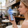thumbnail image 2 of Mini Portable Fan, Adjustable Speed Powerful Handheld Fan, Battery Operated Cute Design Personal Small Fan, USB Rechargeable Makeup Eyelash Hand Fan Travel Essentials for Women Men Girls, 2 of 6