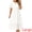 White, variant on Women's Eyelet Dress Notched Neck Short Sleeve A Line Midi Dress S Sky Blue