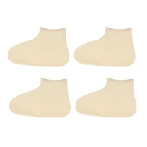 2 Pair Galoshes for Men Waterproof Automatic Shoe Covers Anti-slip Women's Travel Child White