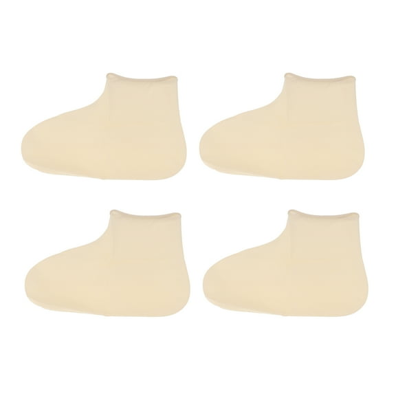 2 Pair Galoshes for Men Waterproof Automatic Shoe Covers Anti-slip Women's Travel Child White