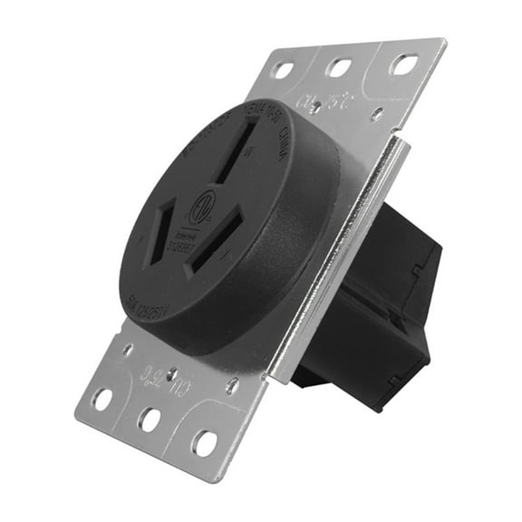 Heavy Duty 50A 125V/250V NEMA 10 50P Outlet With Resistant Housing For Industrial Environment
