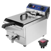 13L 1.65KW Temperature Control Timing Stainless Steel Single Container Commercial Restaurant Electric Deep Fryer US Plug