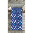 thumbnail image 3 of Ambesonne Winter Quilted Bedspread Set 2 Pcs, Snowflakes Xmas Trees, Twin Size, Violet Blue Pale Blue, 3 of 3
