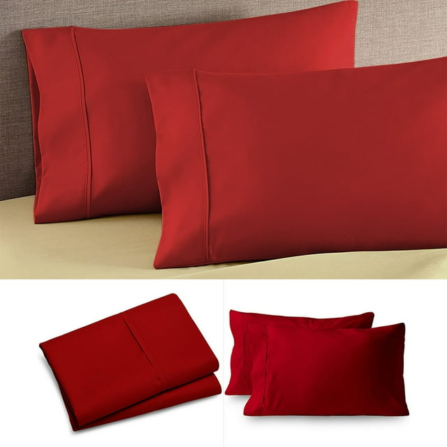 Taies d'Oreiller 20 X 30 Pouces, Housses d'Oreiller EDHITNR en Microfibre Brossée Douce, Taies Résistantes au Rétrécissement et à la Décoloration avec Fermeture Enveloppe pour Chambre