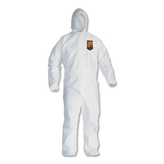 A30 Elastic-Back and Cuff Hooded Coveralls - Double Extra Large, White (25/Carton)