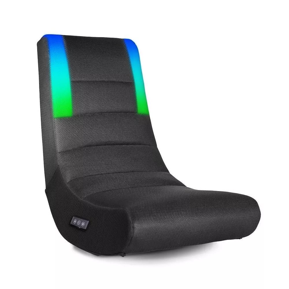 X Rocker Floor Rocker Gaming Chair with RGB Lighting, No Assembly