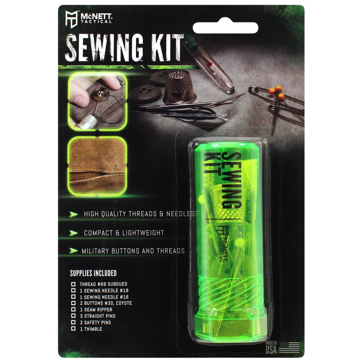 Gear Aid Sewing Kit for Tactical High Quality Compact Outdoor Clothing Repair