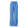 thumbnail image 7 of Delayuji Womens Cotton Linen Pants Wide Leg Pants Loose Fit Summer Casual Outerwear Fashion Pants With Pockets, 7 of 7