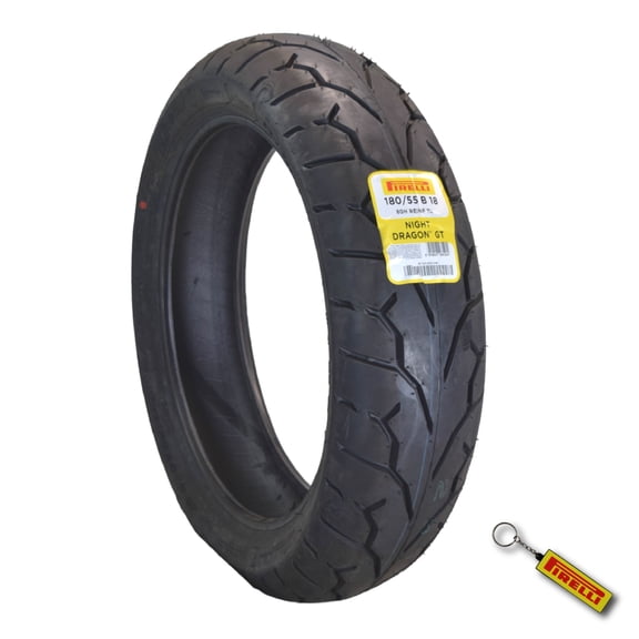 Pirelli Night Dragon GT 180/55B18 M/C 80H REINFTL Cruiser Motorcycle Rear Tire - Superior Traction & Handling for High-Performance Cruisers w/ Keychain