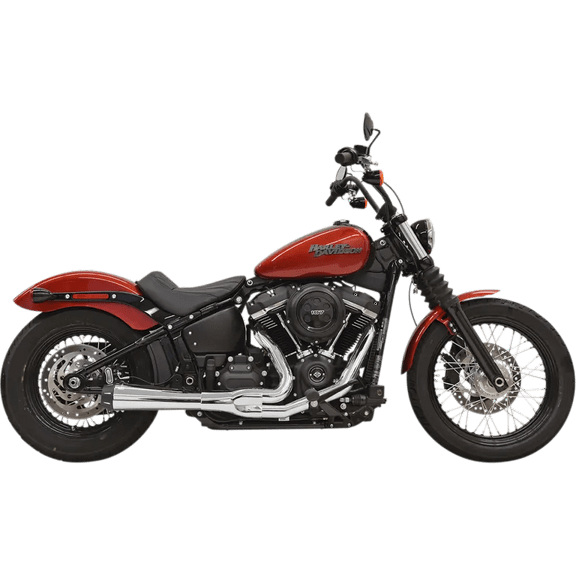 Bassani Road Rage Short 15.5" Megaphone Chrome 2-into-1 Exhaust System (1S72R)