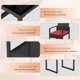 thumbnail image 3 of Elegante conjunto de bar para patio de ratán PE negro - Muebles exteriores resistentes - Mesa de vidrio templado - Ideal para jardín y terraza - Incluye cojines rojos - Color: Ratán negro + cojín rojo, 3 of 8