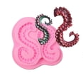 thumbnail image 4 of Nvzi Sea Octopus Tentacles Silicone Mold Cake Border Fondant Molds Cake Decorating Tools Candy Clay Chocolate Gumpaste Moulds, Pink, 4 of 4