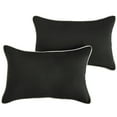 thumbnail image 2 of Sunbrella  Canvas Black/ Canvas Natural Indoor/ Outdoor Pillows (Set) 12 in x 24 in, 2 of 5