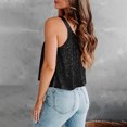 thumbnail image 2 of Blusa sin mangas con cuello redondo y lentejuelas para mujer Top camisola brillante Blusa encantadora de verano, 2 of 6
