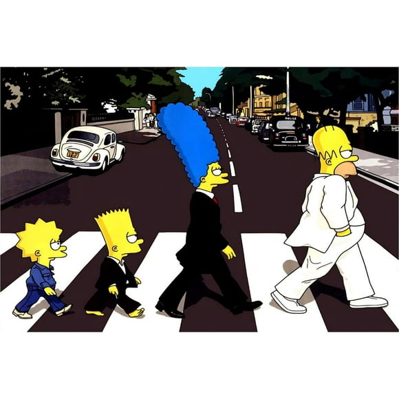 PPHAOSHO The Simpsons Animated Sitcom Homer Simpson Marge Bart Lisa Poster frameless Painting Canvas Wall Posters Art Picture Print Modern Home Decor 24x36inch
