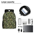 thumbnail image 6 of Fuzoiu Green Skulls Print Laptop Backpack,Work Business Backpacks, Large Capacity Nurse Bag College Bookbag for School, Waterproof Casual Daypack for Travel, 6 of 8