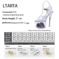 thumbnail image 6 of Super High Heels Stiletto Sandals Women's Transparent Crystal Shoes Nightclub 181 Series 17cm Heel 10cm Platform LFD, 6 of 6