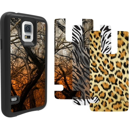 Impact Gel Xtreme Armour Transformer Phone Case for Samsung Galaxy S5, Black Camouflage