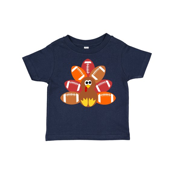 Inktastic Thanksgiving Cute Football Turkey Boys or Girls Toddler T-Shirt