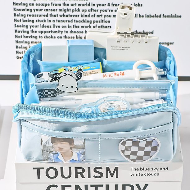 Multi Layer Prisms Large Capacity Transparent Pencil Case Multifunctional Simple And High Appearance Pencil Case 1pc