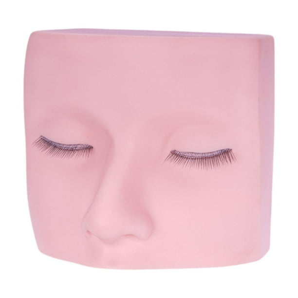 Extensión de pestañas maniquí de maniquí Cabeza plana Práctica de cosmetología Doll para pestañas de ojo Estilista de extensión de pestañas